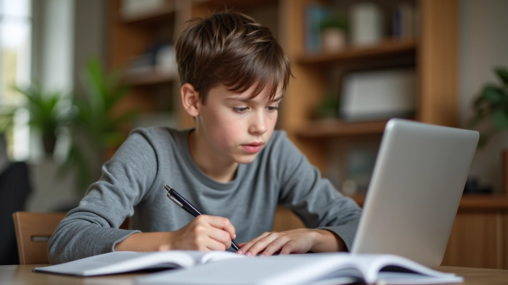 Student studying for exams