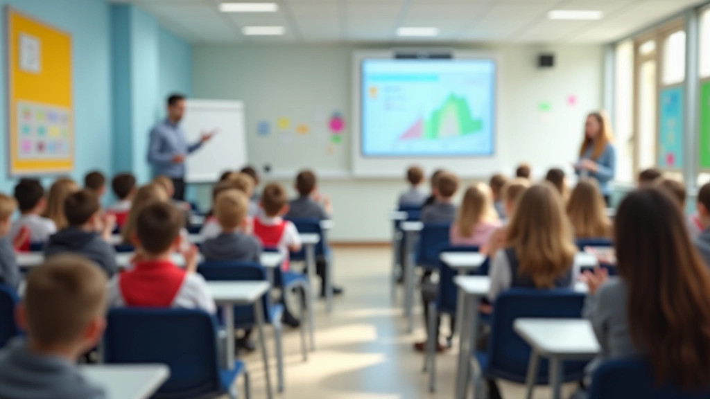 Secondary school classroom with modern learning resources, interactive boards, and comfortable learning environment
