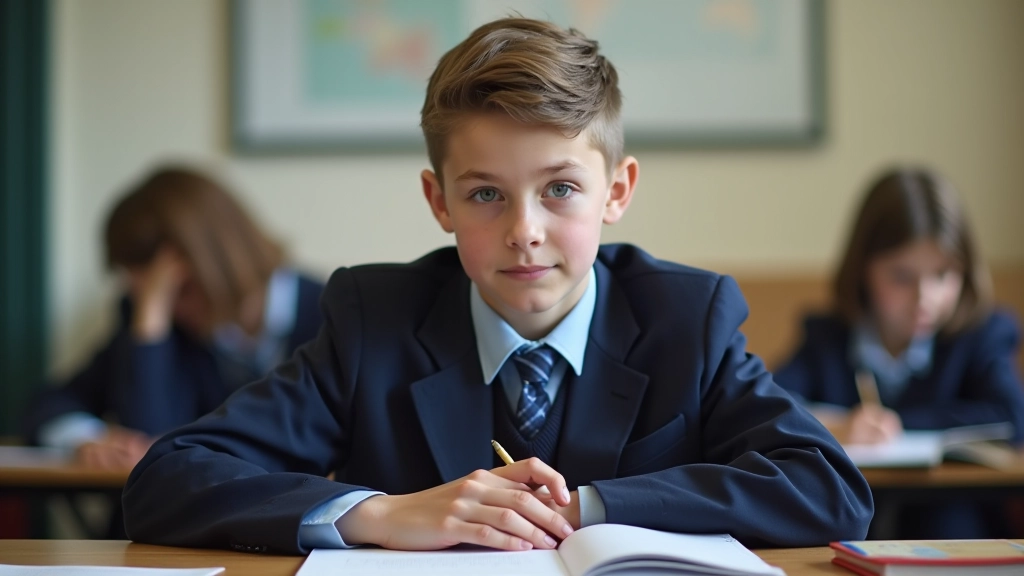 Student managing extracurricular club meeting with clear agenda and organized planning materials